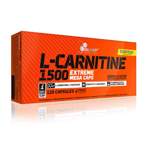 Olimp L-Carnitine 1500 Extreme Mega Caps — 120 kapsulas