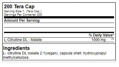 GN Citrulīna Malāta Tera Caps -200 kapsulas