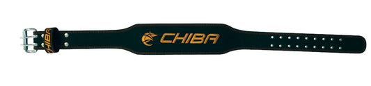 Chiba - 40810 - Leather belt black/gold XS