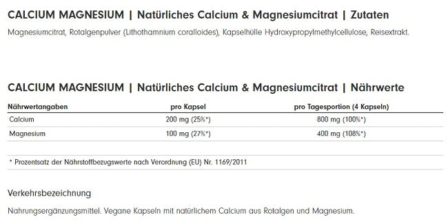 ProFuel CALCIUM &amp; MAGNESIUM 120 caps.