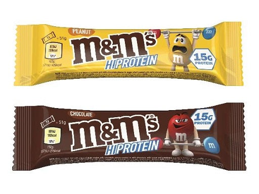 M&M M and M protein Bar 12x52g Crispy