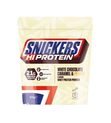 Snickers HI protein 875g White Choc, Caramel&Peanut