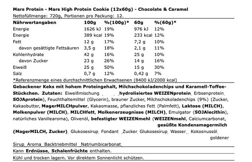 Mars High Protein Cookie 12x60g