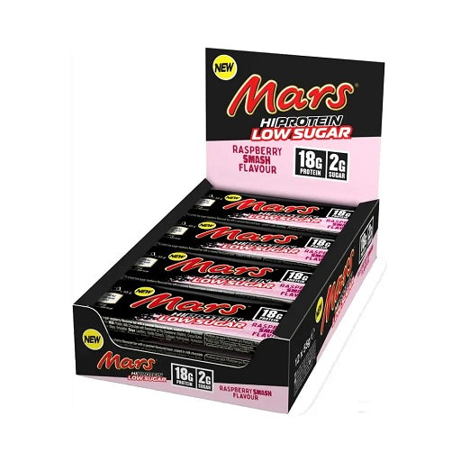 Mars Batoniņš ar zemu cukura saturu ar augstu olbaltumvielu saturu 12x55g Raspberry Smash