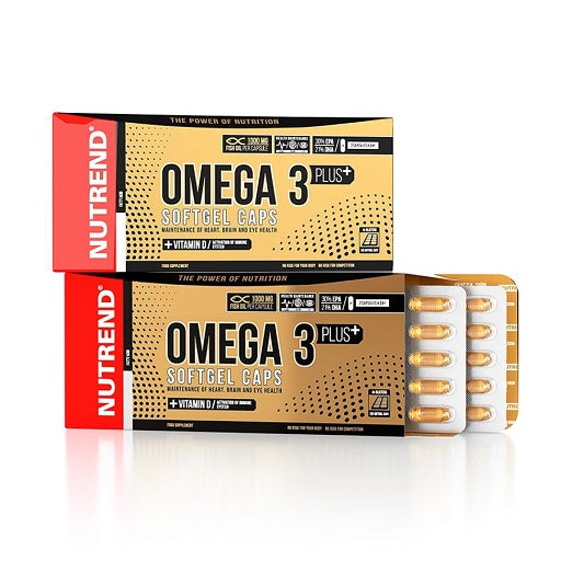 Nutrend Omega 3 Plus 120 mīkstās gēla kapsulas