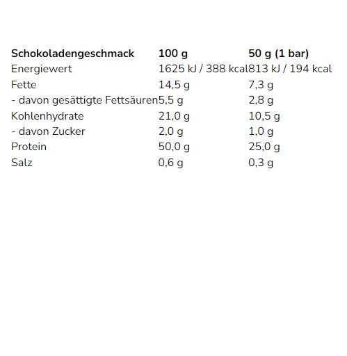 Nutrend proteīna tāfelīte 50% (30x50g) šokolāde