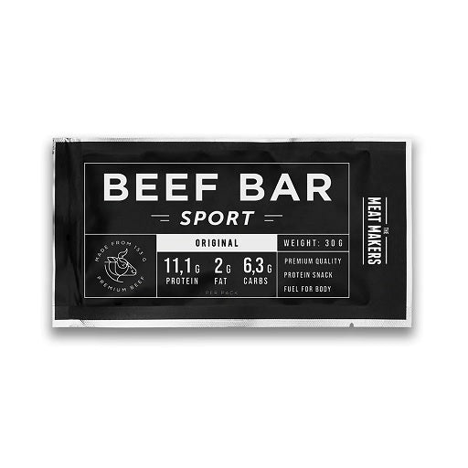 The Meat Makers Beef Jerky sporta bārs 6x30g oriģināls