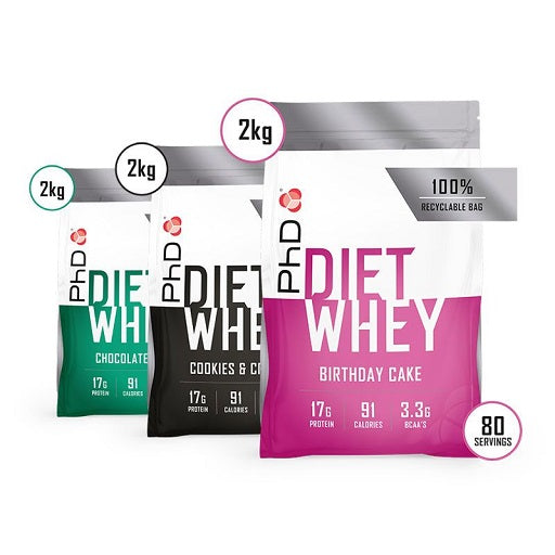 PHD Diet Whey 2kg Beļģijas šokolāde