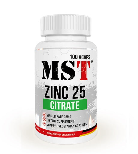 MST - Zinc Citrate 25mg 100 capsules