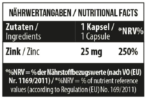 MST - cinka citrāts 25mg 100 kapsulas