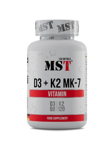 MST - Vitamin D3 + K2 + MK-7 120 capsules