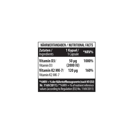 MST - Vitamin D3 + K2 + MK-7 120 capsules