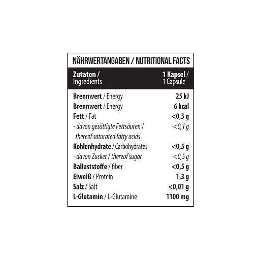 MST - Glutamine 1100mg 120 capsules