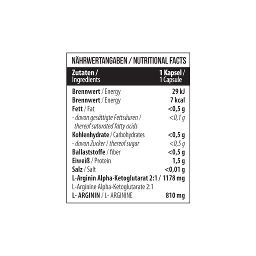 MST - Arginine AAKG 1178mg 60 capsules