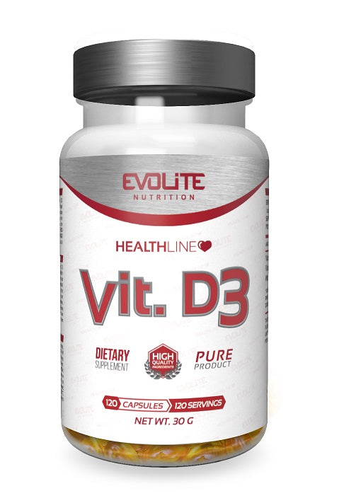 Evolite Nutrition — D3 vitamīns 2000 SV (120 kaps.)