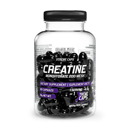 Evolite Nutrition kreatīna monohidrāts 60 Caps