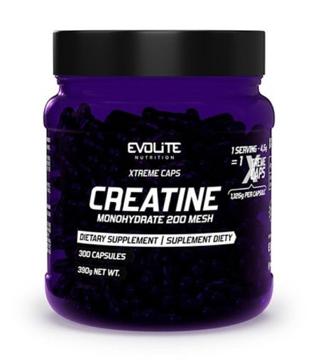 Evolite Nutrition kreatīna monohidrāts 300 vāciņi