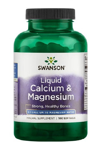 Swanson Liquid Calcium & Magnesium 100 Capsules