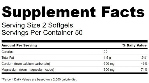 Swanson Liquid Calcium & Magnesium 100 Capsules