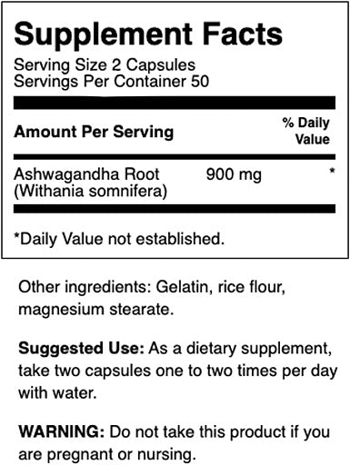 Swanson Ashwagandha 450mg - 100 capsules