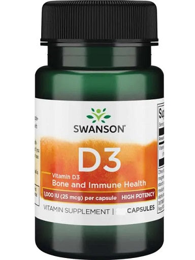 Swanson D3 vitamīns - 1000 SV - 30 kapsulas