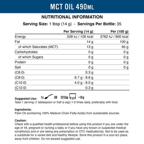 Applied Nutrition MCT eļļa 490ml