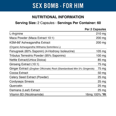 Applied Nutrition Sex Bomb for Him (for men) - 120 caps