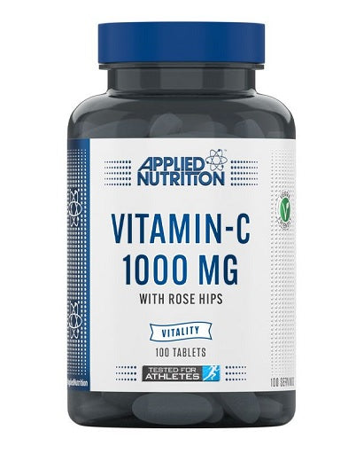 Lietišķās uztura vitamīns-C 1000 mg + mežrozīšu augļi - 100 tab.