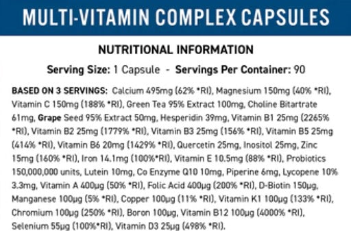 Applied Nutrition Multi-Vitamin Complex 90 Capsules