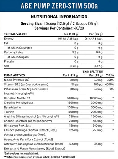 Applied Nutrition ABE Pump 500g Tigers Blood