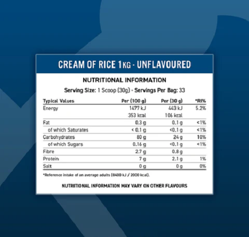 Applied Nutrition Cream of Rice 1kg Toffee Biscuit