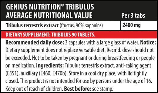 Genius Nutrition Tribulus 90 tabletes