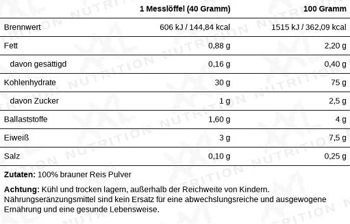 XXL Nutrition Perfect rīsu pulveris 1 kg