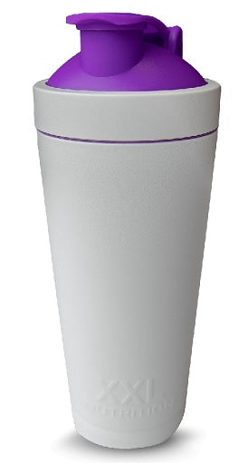 XXL Nutrition Thermo RVS Shaker 800ml White + Purple Lid