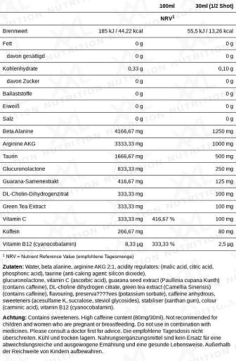 XXL Nutrition Xplode pre Shot 12 x 60ml Sour Berry