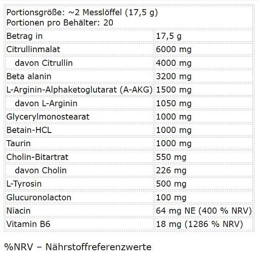 BAD ASS Pump Stim Free 350g