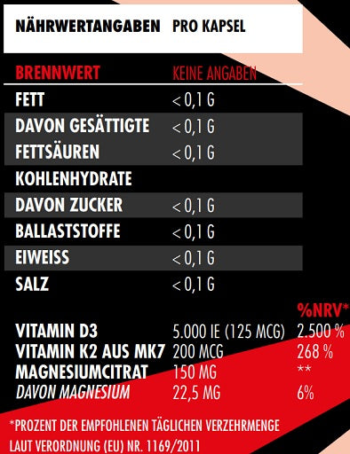 Big Zone Vitamīns D3 + K2 90 kapsulas