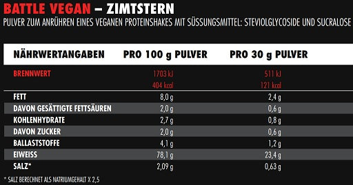 Big Zone Battle Vegan 1000g kanēļa zvaigzne