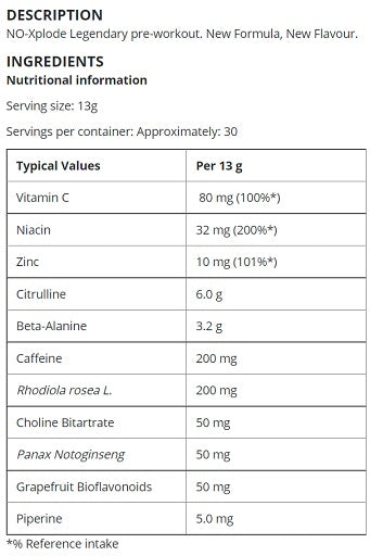 BSN NO-Xplode 390g Green Burst