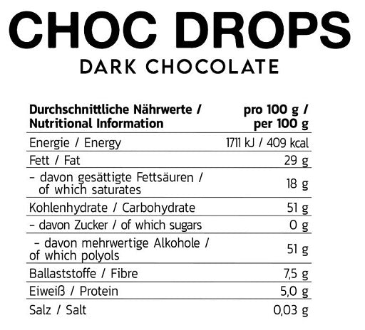 INLEAD Choc Drops 150g Dark Chocolate