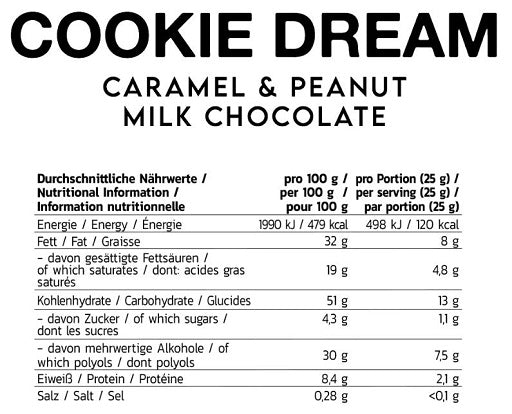 INLEAD Cookie Dream Caramel & Peanut 125g Milk Choc