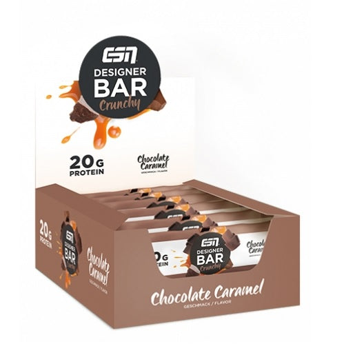 ESN Designer Bar Crunchy Box 12x60g Salted Caramel