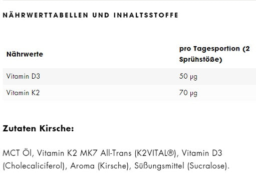 ESN Vitamīns D3+K2 Spray 30ml