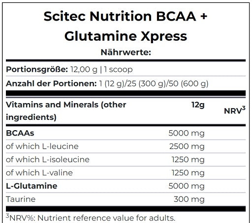 Scitec BCAA+ Glutamine Xpress 600g Laima