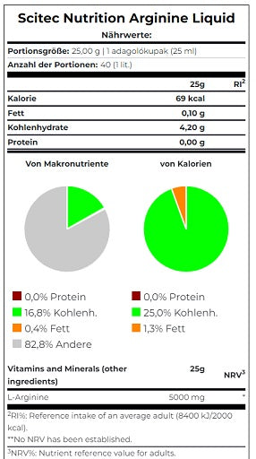 Scitec šķidrais arginīns 1000ml