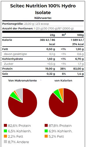 Scitec 100% hidroizolāts 700g vaniļas