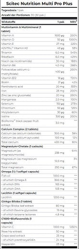 Scitec Multi Pro Plus 30 iepakojumi