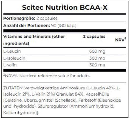 Scitec BCAA-X 180 capsules