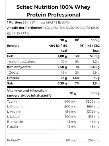 Scitec 100% Professional 500g FREE LAKTOSE