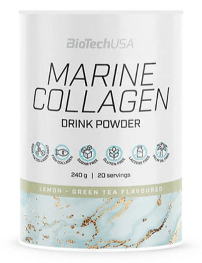 BioTech Marine Collagen 240g Zaļās tējas citrons